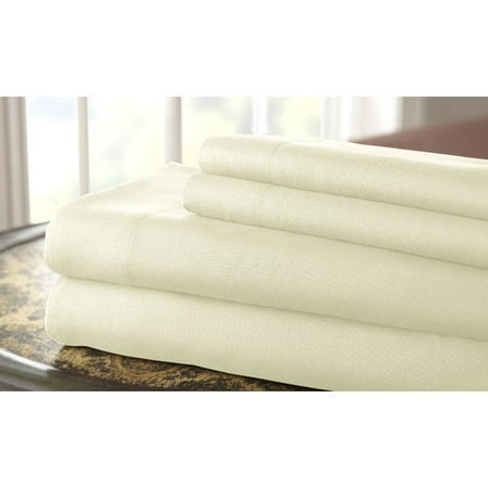 Pillow Top Cal King - Hotel Collection Solid 4 piece sheet set Ivory Cal. King