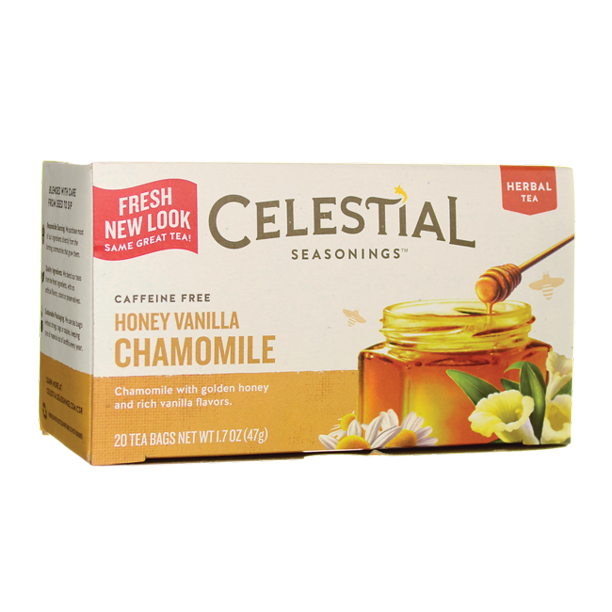 Celestial Seasonings Honey Vanilla Chamomile Herbal Tea Bags, Boxes of