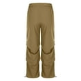 thumbnail image 6 of Wowcloth Women's Casual Parachute Pants Baggy Hiking Pants Drawstring Elastic Waist Track Y2K Trousers, 6 of 8