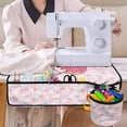 thumbnail image 4 of HELLHERO Salamander Donut Pattern Sewing Machine Pad with 4 Pockets to Store Bobbins Foldable Polyester Fabric Easy to Use for Friend Family Present, 4 of 5