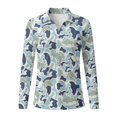 thumbnail image 4 of Jeiento Women's Fish Camo Golf Shirts, Long Sleeve Outdoor Leisure Tops, V Neck Moisture Wicking Quick Dry Sun Protection Top for Fishing, Daily Wear and Outdoor Sports, 4 of 7