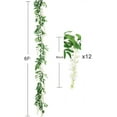 thumbnail image 7 of Viworld 6 ft Artificial Wisteria Silk Plastic Garland, White, 7 of 7