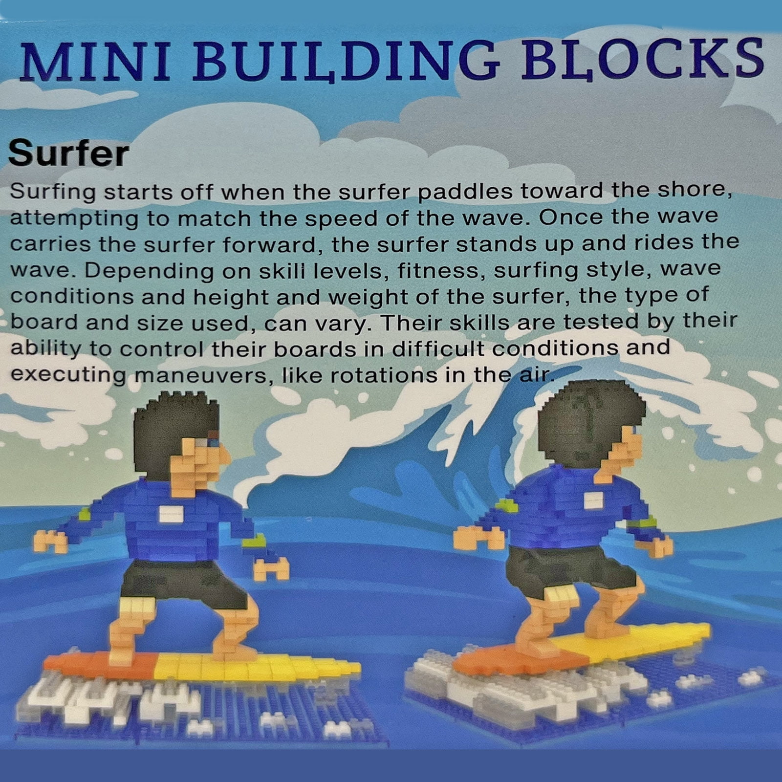 Hawaiian Collectible Mini Building Block Surfer