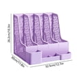 thumbnail image 3 of EGNMCR 4 Tier Desk File Organizer With Detachable Pen Holders Multi Compartment Desktop File Sorter Rack For Letter Document Storage Office School Home Supplie Plastics Storage Rack, 3 of 6