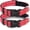Red, variant on Miaocao 2 Pack Reflective Dog Collar with Safety Locking Buckle, Adjustable Soft Breathable Comfortable Nylon Pet Collar for Small, Medium and Large Dogs, Turquoise, S
