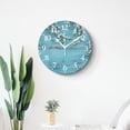 thumbnail image 4 of 14 Inch Wall Clock Battery Operated Silent Clock Decorative for Office, Kitchen, Outdoor, Living Room，Spring Butterfly Flower Elegant, 4 of 4