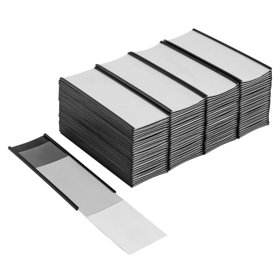 100-Pack of Magnetic Label Holders, and Customizable for Efficient Labeling in Offices, Warehouses, and Other Workspaces