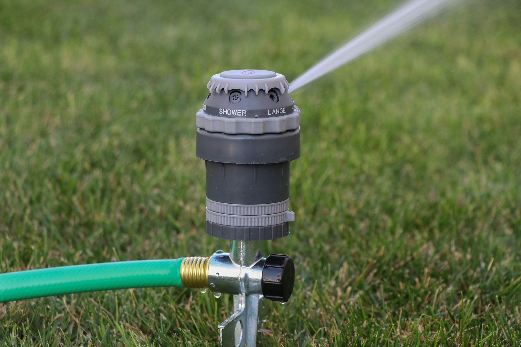 (2 pack) Orbit H2O-6 Gear-Drive Outdoor Hose Watering Sprinkler on Metal T Spike