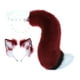 thumbnail image 1 of Juego de orejas y cola de piel sintética, accesorios de disfraz con cinturón , regalo de disfraces para adultos, actuación, Hugo Cola para la cabeza, 1 of 8