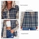 thumbnail image 5 of Camisa con bloques de color a cuadros, camisa con bloques de color a cuadros, blusa con botones a cuadros para mujer, calidad superior a cuadros en la que puedes confiar, 5 of 6