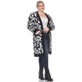 thumbnail image 3 of White Mark Women's Long Sleeve Leopard Sherpa Cardigan, 3 of 5