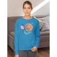 thumbnail image 2 of Leaves Dots Contemporary Modern Sweatshirt Women -Image by Shutterstock, Female 3X-Large, 2 of 4