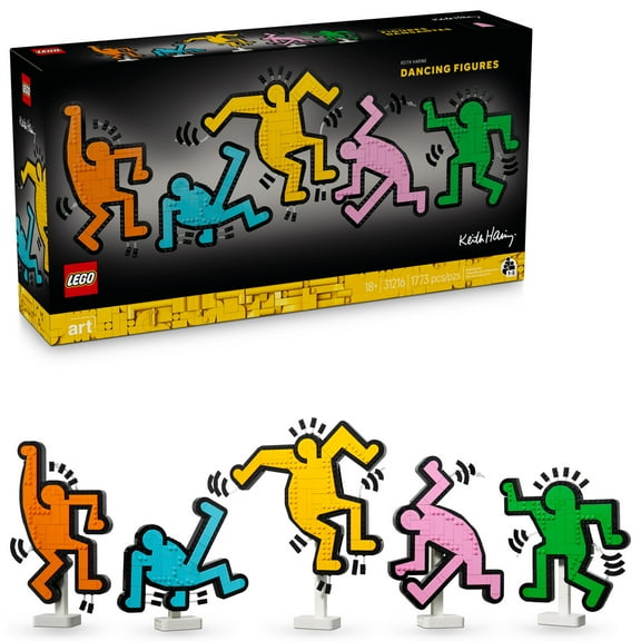 LEGO Art Keith Haring – Dancing Figures - Home Decor Building Set for Adults - Wall Art Decor - Gift Idea for Men, Women and Art Lovers who Enjoy DIY Arts and Crafts - 31216