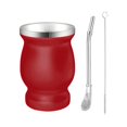 thumbnail image 4 of Juego de mate de calabaza de 230 ml, taza de té tradicional para dormitorio, hogar y oficina. Rojo, 4 of 9
