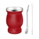 thumbnail image 4 of Juego de taza de mate de acero inoxidable para dormitorio, oficina y dormitorio. Rojo, 4 of 9