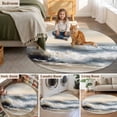 thumbnail image 6 of Ocean Beach Wave Round Living Room Rugs 7 ft, Impressionist Oil Painting Style Washable Area Rug with Non-Slip Sturdy Edge Binding Round Carpet for Kitchen Office Bedroom, 6 of 9
