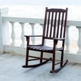 thumbnail image 3 of Merry Products Traditional Hardwood Outdoor/Indoor Rocking Chair, Dark, 3 of 6