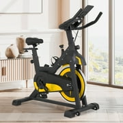 YRLLENSDAN Recumbent Exercise Bike for home, Indoor Stationary Bike Fitness Machine with Bottle Holder & LCD Heart Rate Monitor Cycling Bike Workout Equipment for Women Men
