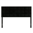 thumbnail image 4 of Castle Place Classic Sqaure Tufted Velvet Upholstered King Headboard, Black, 4 of 8