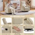 thumbnail image 6 of Yaheetech Corduroy Swivel Glider Chair Rocking Chair for Living Room, Khaki, 6 of 9