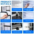 thumbnail image 6 of 4.5 Cu.ft Compact Refrigerator 2 Door with Freezer,7 Adjustable Thermostat & 4 Removable Glass Shelves,Large Size Refrigerator for Garage/Bedroom/Kitchen/Apartment and Office,Sliver, 6 of 9