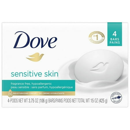 Dove Beauty Bar Sensitive Skin 3.75 oz x 4 pack Pack of 2