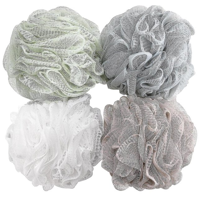 Esponja de baño YONGSHENG puf de malla 60g paquete de 4
