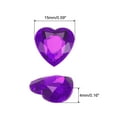 thumbnail image 2 of Unique Bargains 40 Pcs Acrylic Heart Rhinestone 15mm Flat Back Plastic Gems for Jewelry Making, Dark Purple, 2 of 5