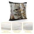 thumbnail image 4 of Orinice White Bark Brown Leaves Graphic Decorative Pillow Cover for Home Couch Bedroom Sofa, Printed on Both Sides, Year-Round Use, 1PC 18x18in, 4 of 5