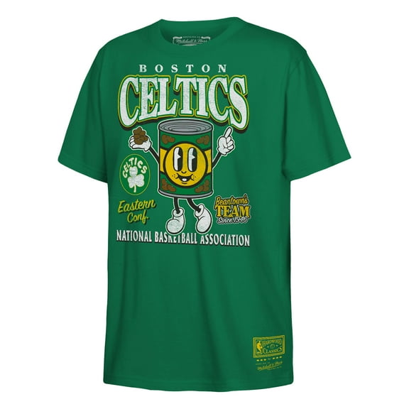 Youth-Mitchell & Ness  Kelly Green Boston Celtics Concession Food Character T-Shirt