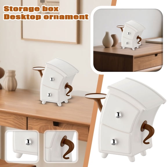 8 Inch Desktop Storage Box with Decorative Lid, Christmas Gift Box, Holiday Home Decor for Organization