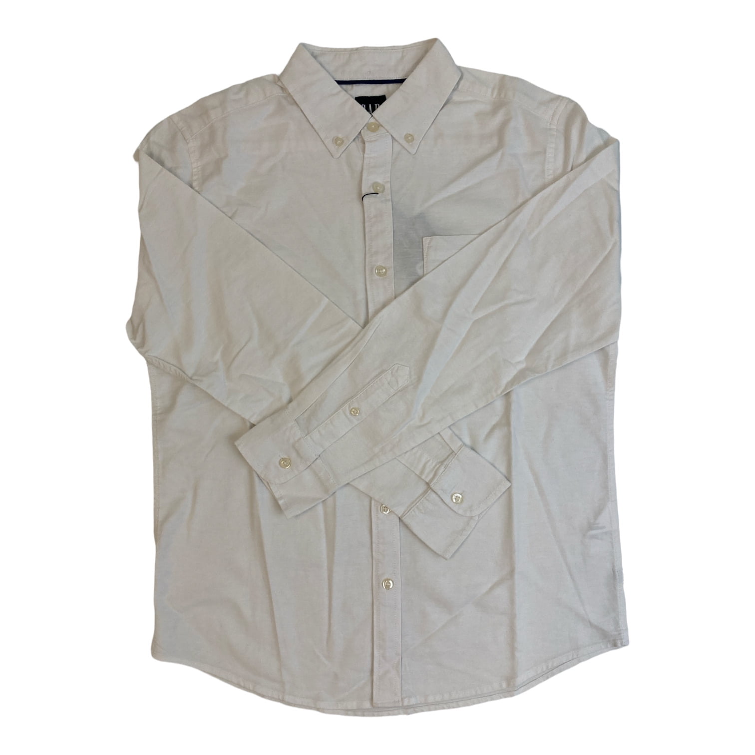 Gap Men's Long Sleeve Easy Relaxed Fit ButtonDown Oxford Shirt (White