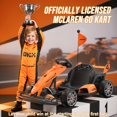 thumbnail image 4 of Licensed McLaren Go Kart for Kids Ages 6+, 36V Electric Drift Kart Car Ride on Toys for Big Kids, Crazy Go Cart with Dual 250W Motors, Adjustable Seat, 7.5MPH, LED Lights, 4 of 9