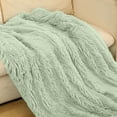 thumbnail image 5 of chaungfeng Faux Fur Throw Blanket, Green Soft 51"x63" Fluffy Bed Blanket, Cozy Shaggy Plush Decorative Couch Throw, Cute Furry Fuzzy Lap Blanket for Women Men Gift Green, 5 of 6