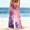 thumbnail image 6 of Gamivast Swimsuit Cover up Pants for Women High Waisted Mesh Beach Trousers Wide Leg Sheer Flowy Bottoms Summer Vacation Pool Party Swimwear, 6 of 7