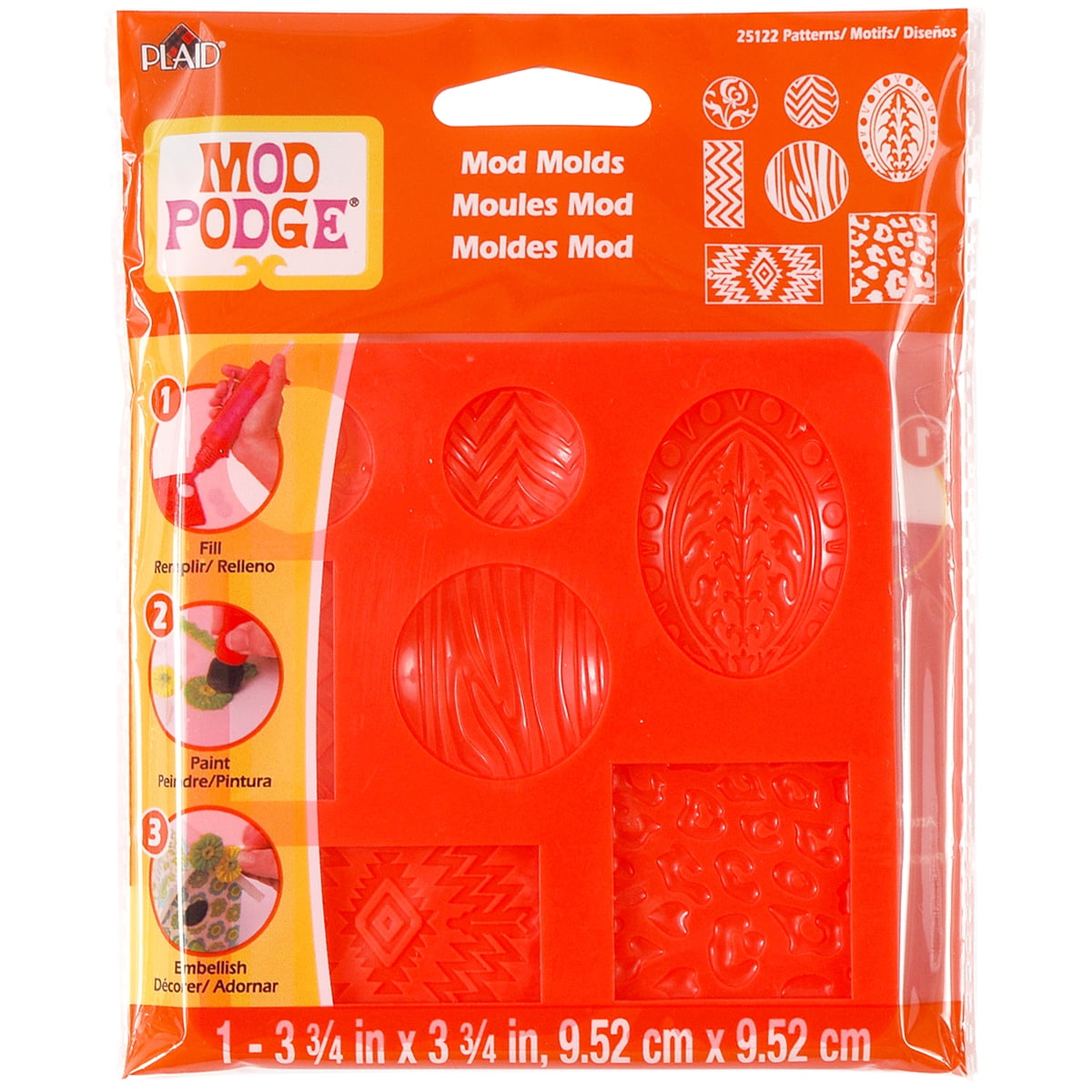 Mod Podge Mod Mold 3.75"X3.75"Patterns