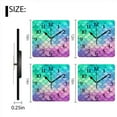 thumbnail image 3 of Square Wall Clock,Mermaid Scales Pattern With Rainbow Pastel Colors And Watercolor Style,Silent Non-Ticking Wall Clock Decor for Home Office Kitchen Living Room Bedroom(10inch), 3 of 4
