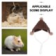 thumbnail image 5 of Mini sombreros para hámster, lindos y diminutos, para mascotas, ropa para animales pequeños, gorros tejidos para conejillos de indias, conejos, hámsters, accesorios para disfraces de Navidad, 5 of 7