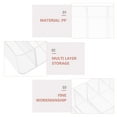 thumbnail image 3 of Greenadscape Stationery Storage Box Transparent Data Cable Storage Organizer Acrylic 1Pc 10.2X3.5X2.2In, 3 of 6