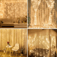 thumbnail image 3 of Cortinas de Luces Decorativas Malubero 300 Led 3x3m Dorada, 3 of 4