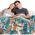 thumbnail image 4 of Miami Football Blanket Gifts, Football Style Throw Blanket for Football Fans, Super Soft Cozy Football Flannel Blanket for Bedroom Living Room 60"x50", 4 of 6