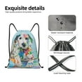 thumbnail image 6 of Kdxio A Funny Little Dalmatian Puppy Print Drawstring Backpack Bag,Waterproof Draw String Back Sack, Gym Drawstring Bags Swim Bag For Unisex, 6 of 9