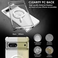 thumbnail image 6 of Magnetic Case for Google Pixel 7 Pro Case [Military-Grade Drop Protection] Shockproof [Anti Yellow] Case Compatible with MagSafe Transparent/Clear Hard Back Case Magnetic, Transparent, 6 of 6