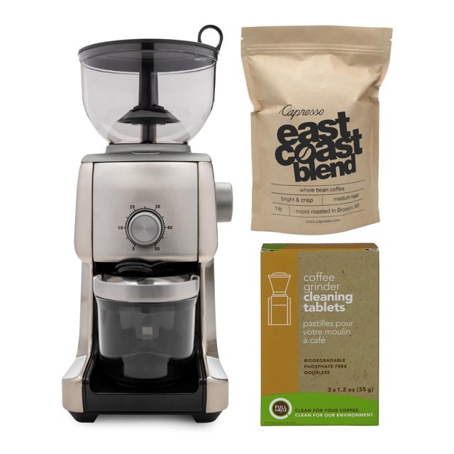 ChefWave Bønne Conical Burr Coffee Grinder w/ Coffee & Cleaning Tablets