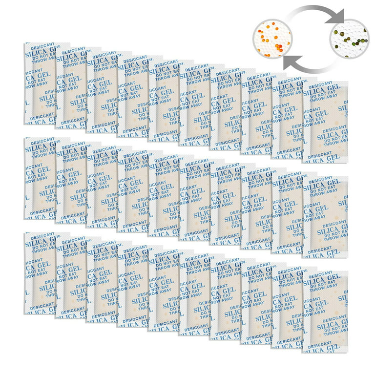 LotFancy 500 Gram Silica Gel Packets, Indicating Desiccant Packets 