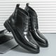 thumbnail image 1 of Botas clásicas de cuero de diseñador para hombre, botas Oxford de cuero cortas hasta el tobillo de lujo con punta estrecha, zapatos de vestir de negocios a la moda, 1 of 4