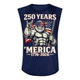 thumbnail image 3 of Havenx Men's 250 American Anniversary Shirt American Flag Design Sleeveless Shirts Crew Neck Graphic Vest 250 Years Of Freedom Cross Patriotic Tees,Black 2XL, 3 of 3