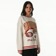 thumbnail image 3 of Women's The Wild Collective Cream San Francisco 49ers Oversized Vintage French Terry Sweatshirt, 3 of 4