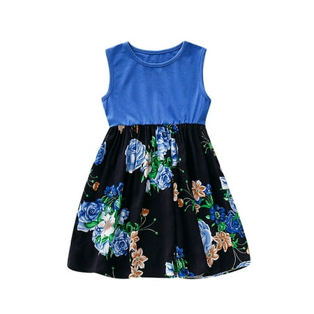 

Toddler Girls Casual Mommy ï¼Me Floral Print Princess Casual Family Clothes