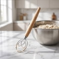 thumbnail image 4 of Danish Dough Whisk with Wooden Handle,Long Style Heartshaped Stainless Steel Hand Mixer Tool for Baking Kitchen Food Preparation 12.88 Inch, 4 of 6